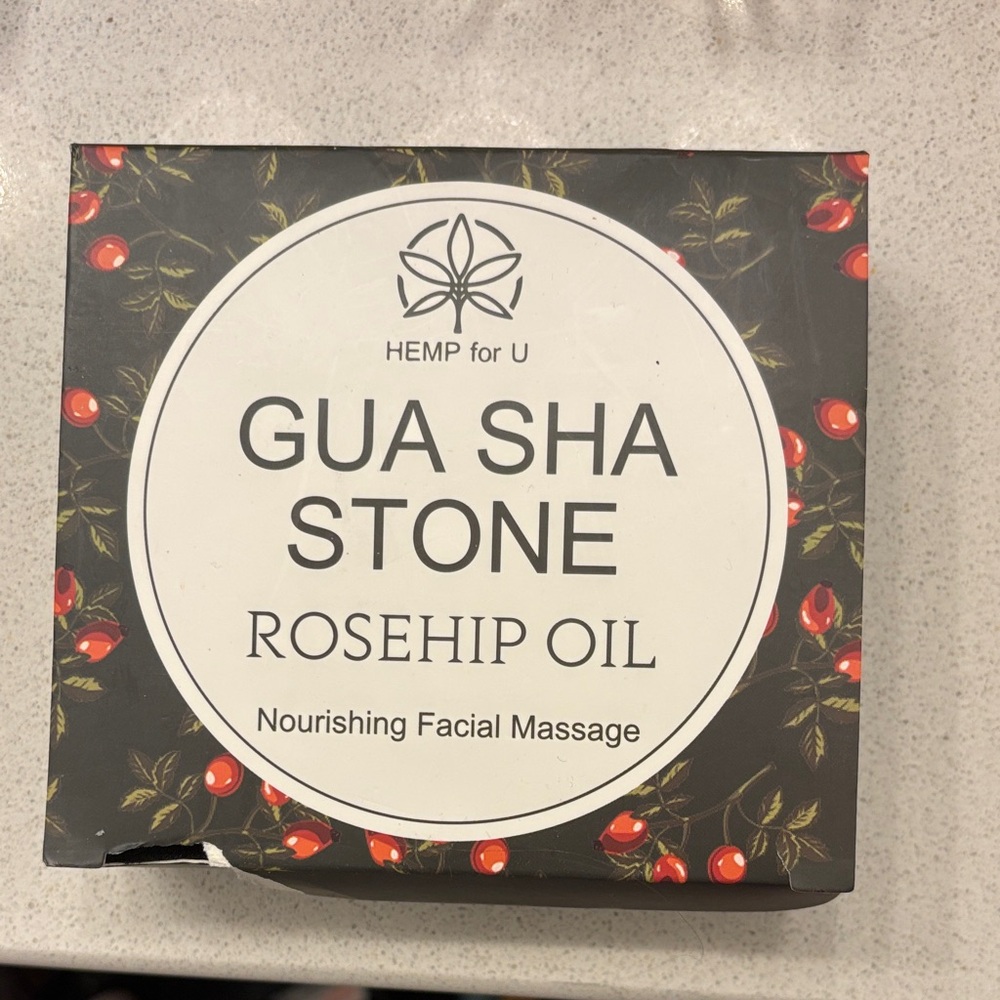 Gua Sha Stone with Rosehip Oil